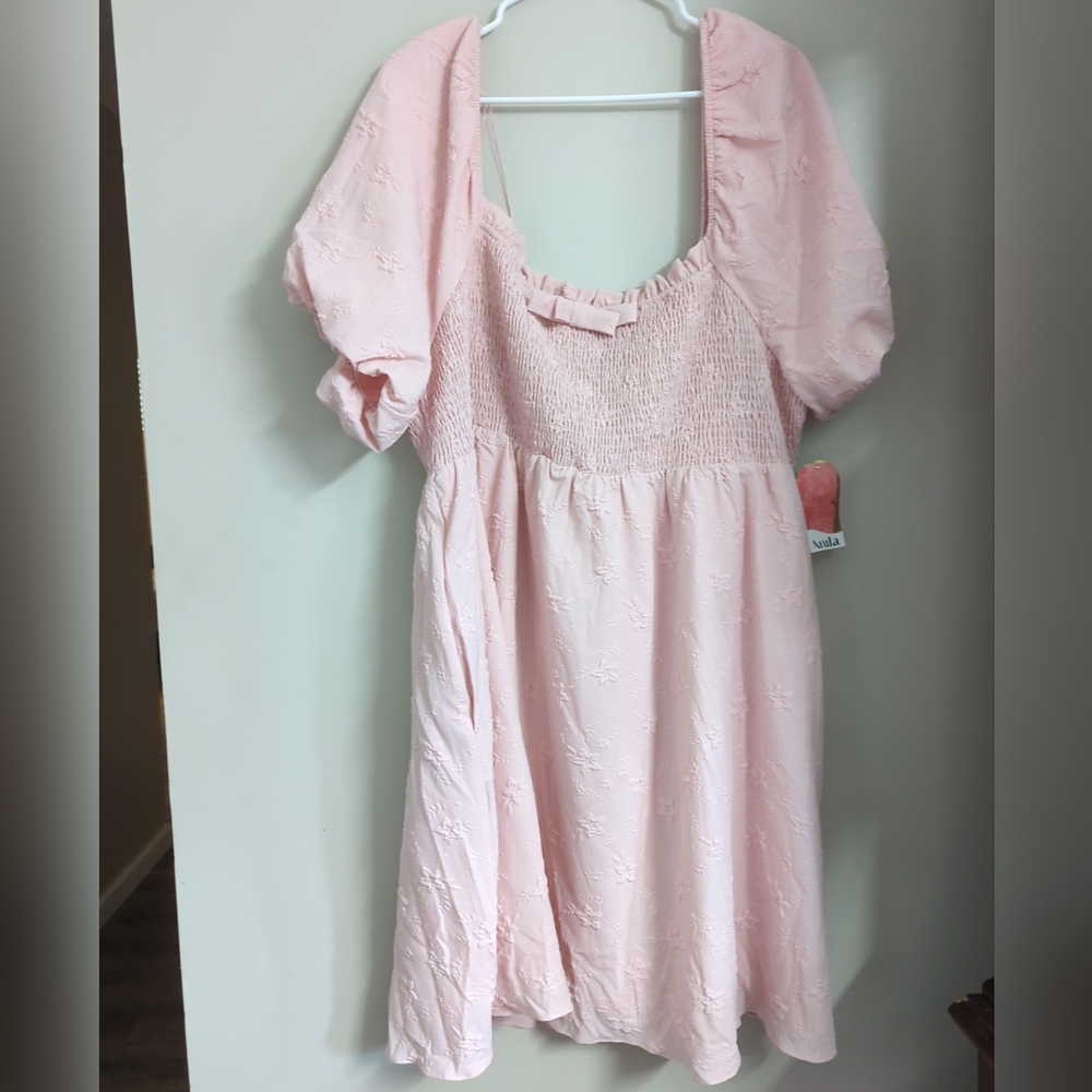 Arula Pink Dress with Bow NWT